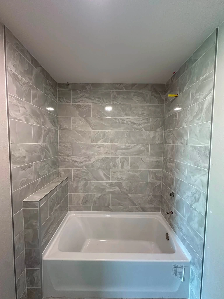 Walk-in tub vs walk-in shower comparison in a Sarasota bathroom