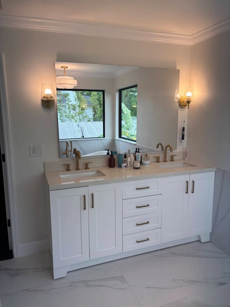 Master bathroom remodel with double vanity, Bathroom Renovation Sarasota