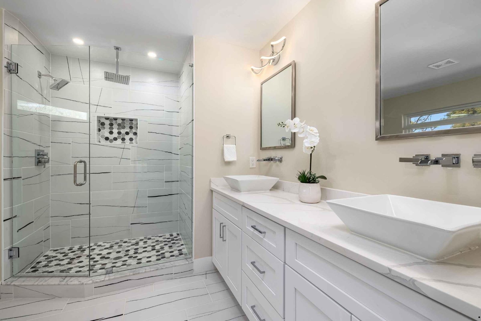 Walk-in Shower Installation in Bathroom in Luxury Bathroom Sarasota